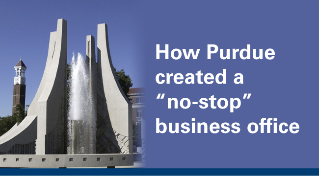 How Purdue created a “no-stop” business office